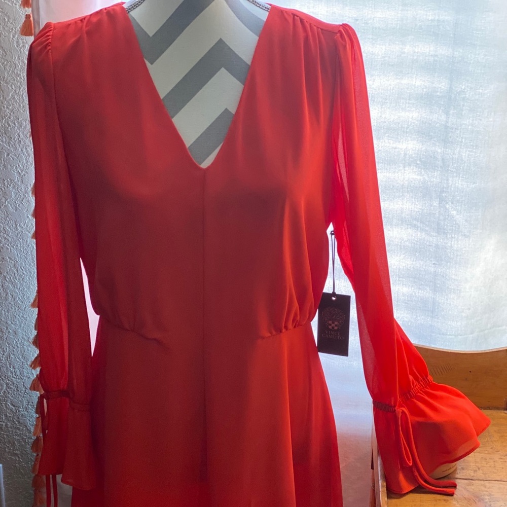 Vince Camuto-Chiffon Flutter Cuff Mini-Dress Sz 10